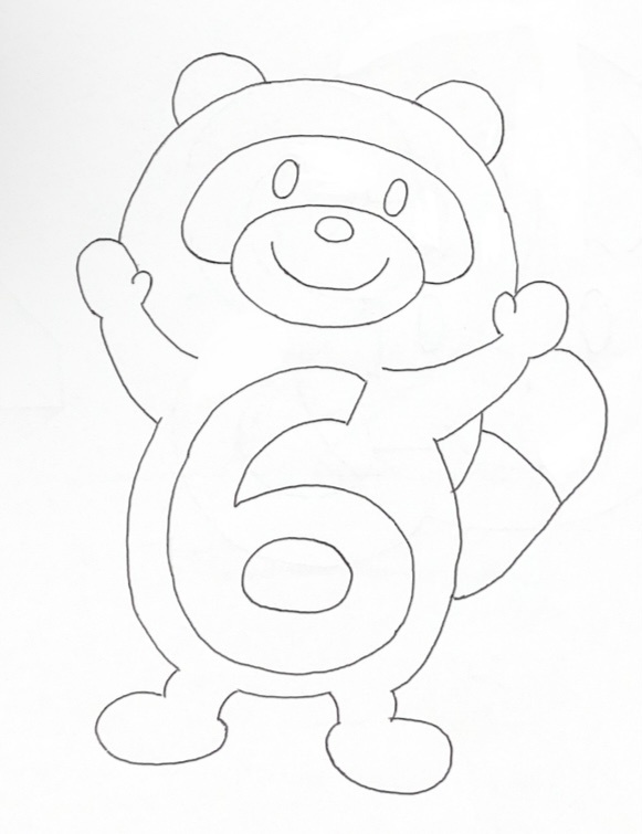 子ども用ぬりえ（すうじのうた）