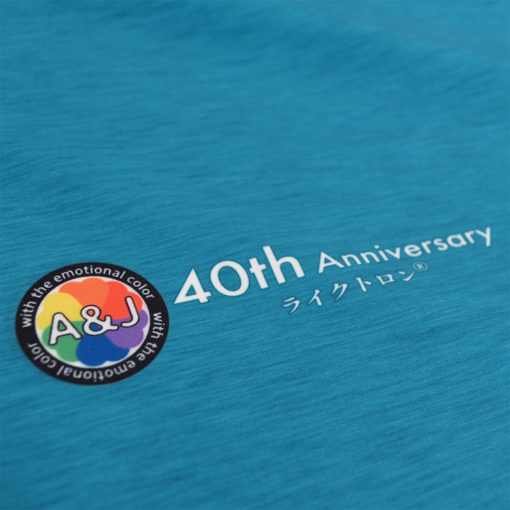 A&J 40th 記念デザイン ライクトロン抱き枕カバー (W50×H160cm) ターコイズブルー