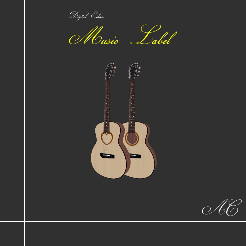 🎸ギター🎸 MA対応 レフティー同封 Type AC 3Dモデル