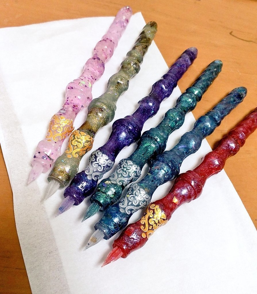 天然石封入ガラスペン