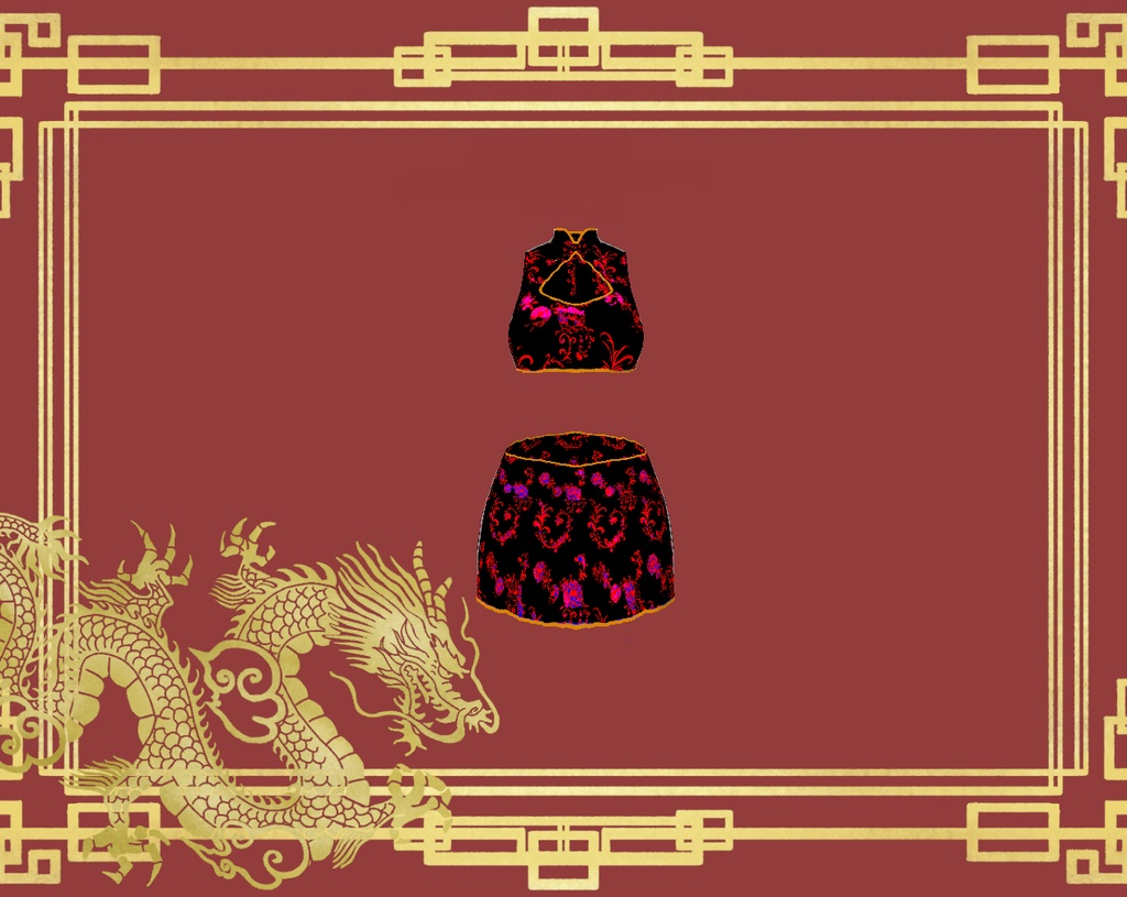 【VRoid】チャイナ服(黒)_sexy_blackChina