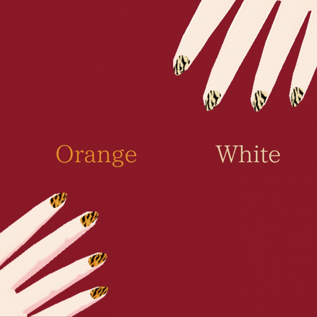 【VRoid】虎柄_セクシーアニマル服_ネイル付き