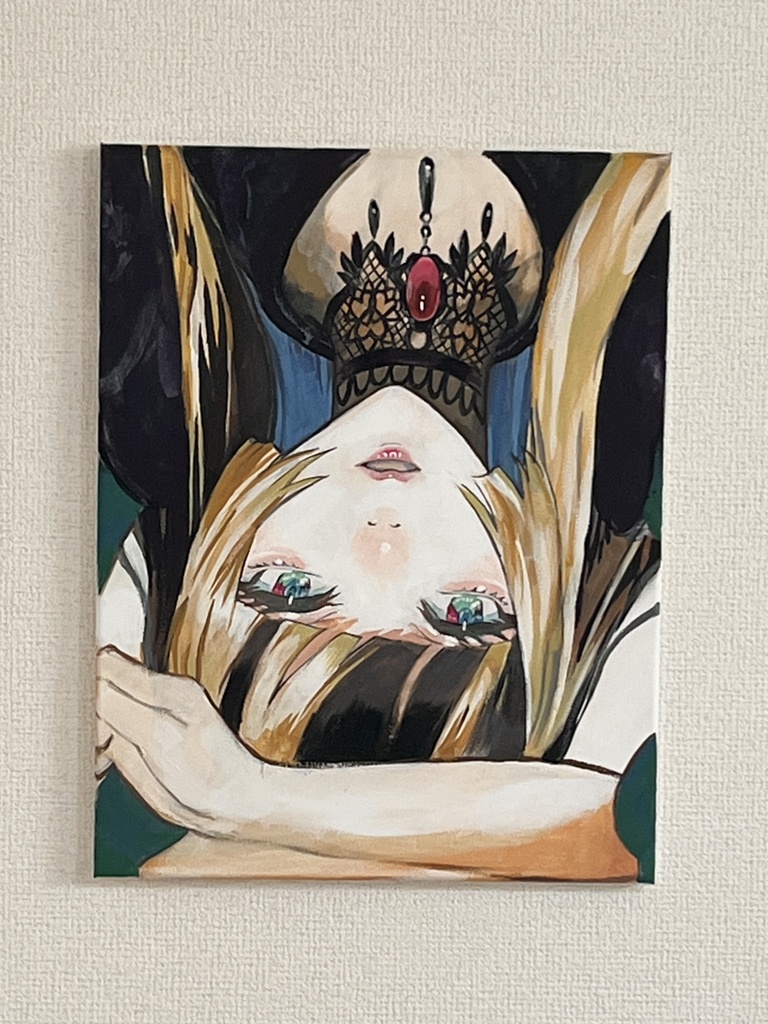【手描きキャンバス原画】儒烏風亭らでん（非公式ファンアート）