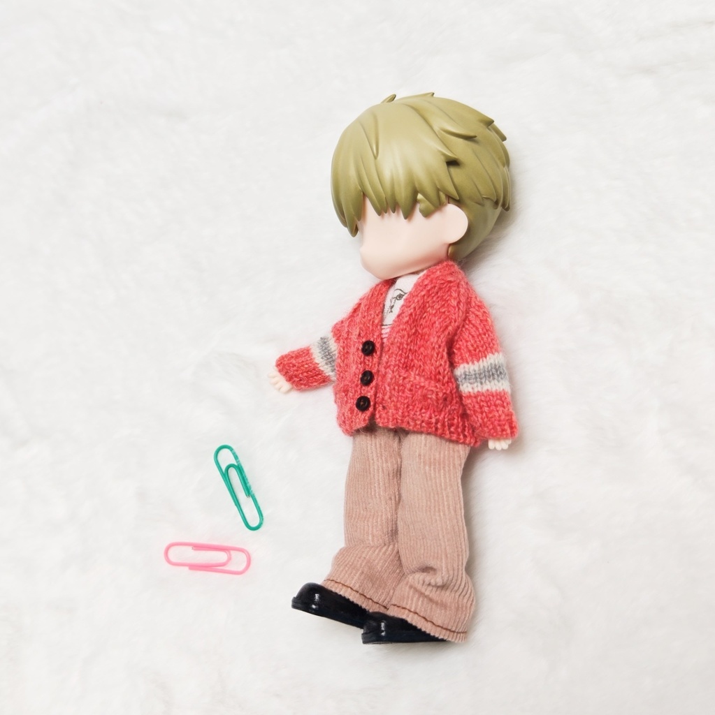 Vネックカーディガン&布マフラーセット・2026春