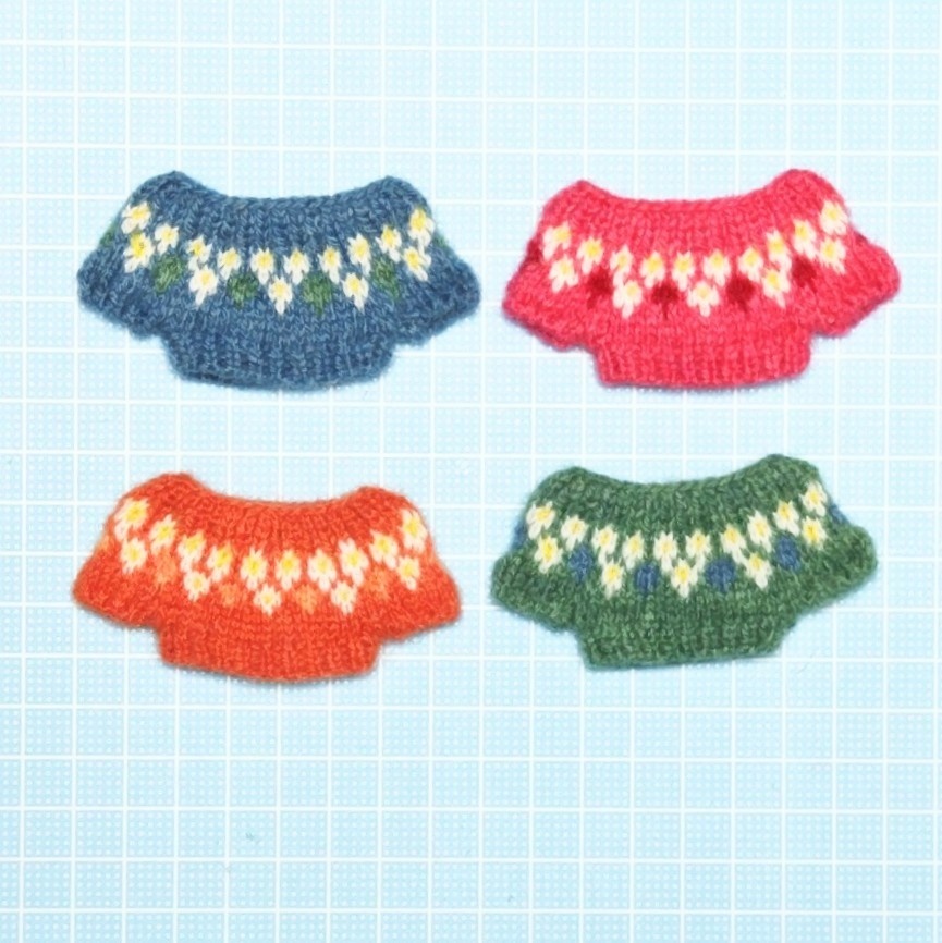 【約10cmぬいぐるみ】編み込みプルオーバー