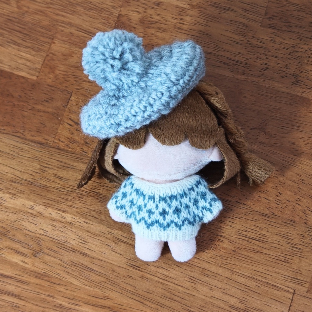 【約10cmぬいぐるみ】編み込みプルオーバー