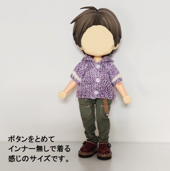 リネンの半袖セーラー・トップス