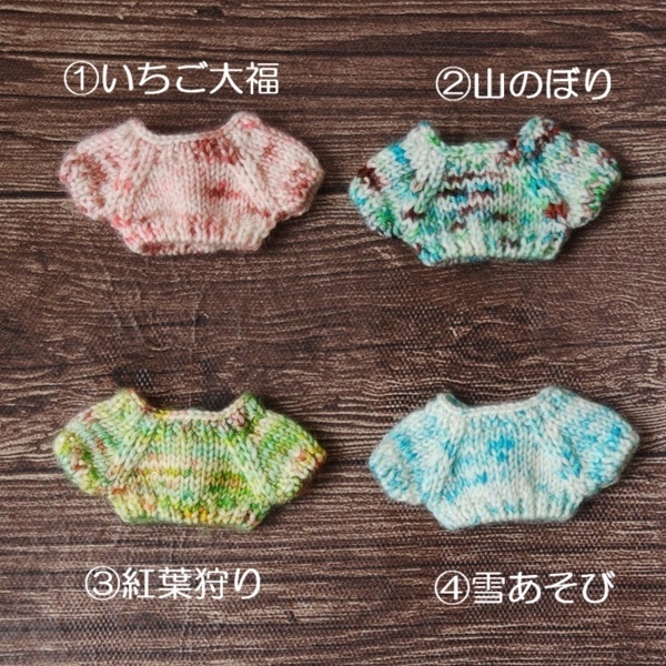 【約10cmぬいぐるみ】手染め糸の2wayニット