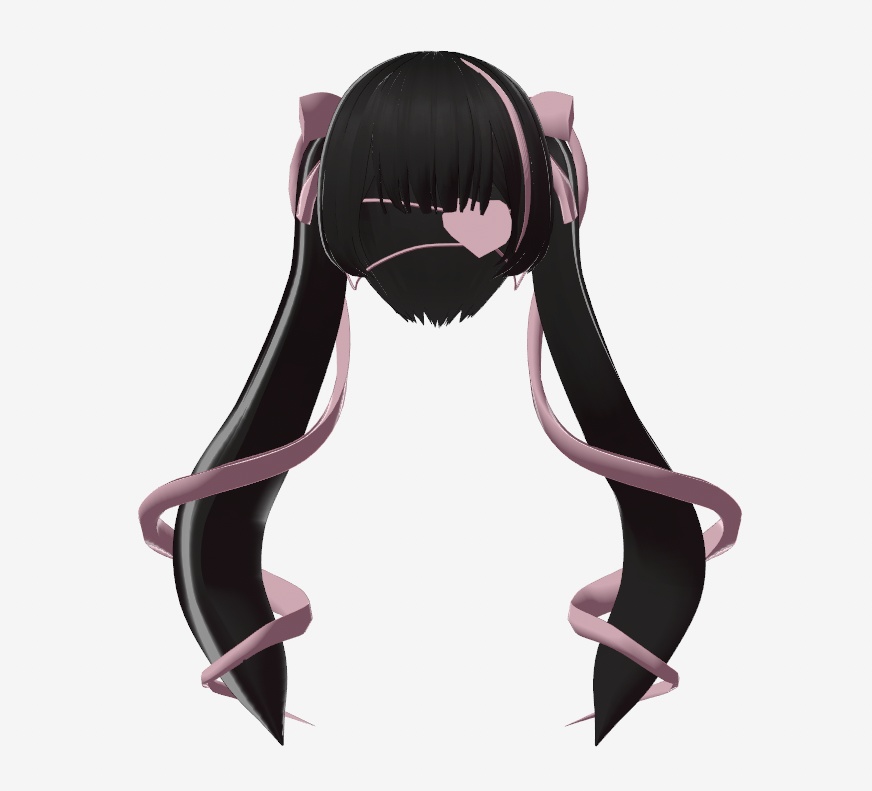 【VRoid用】地雷系ツインテール and 眼帯