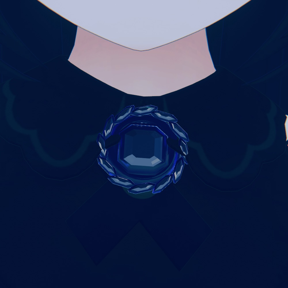 【3Dモデル】エメラルドカットブローチ