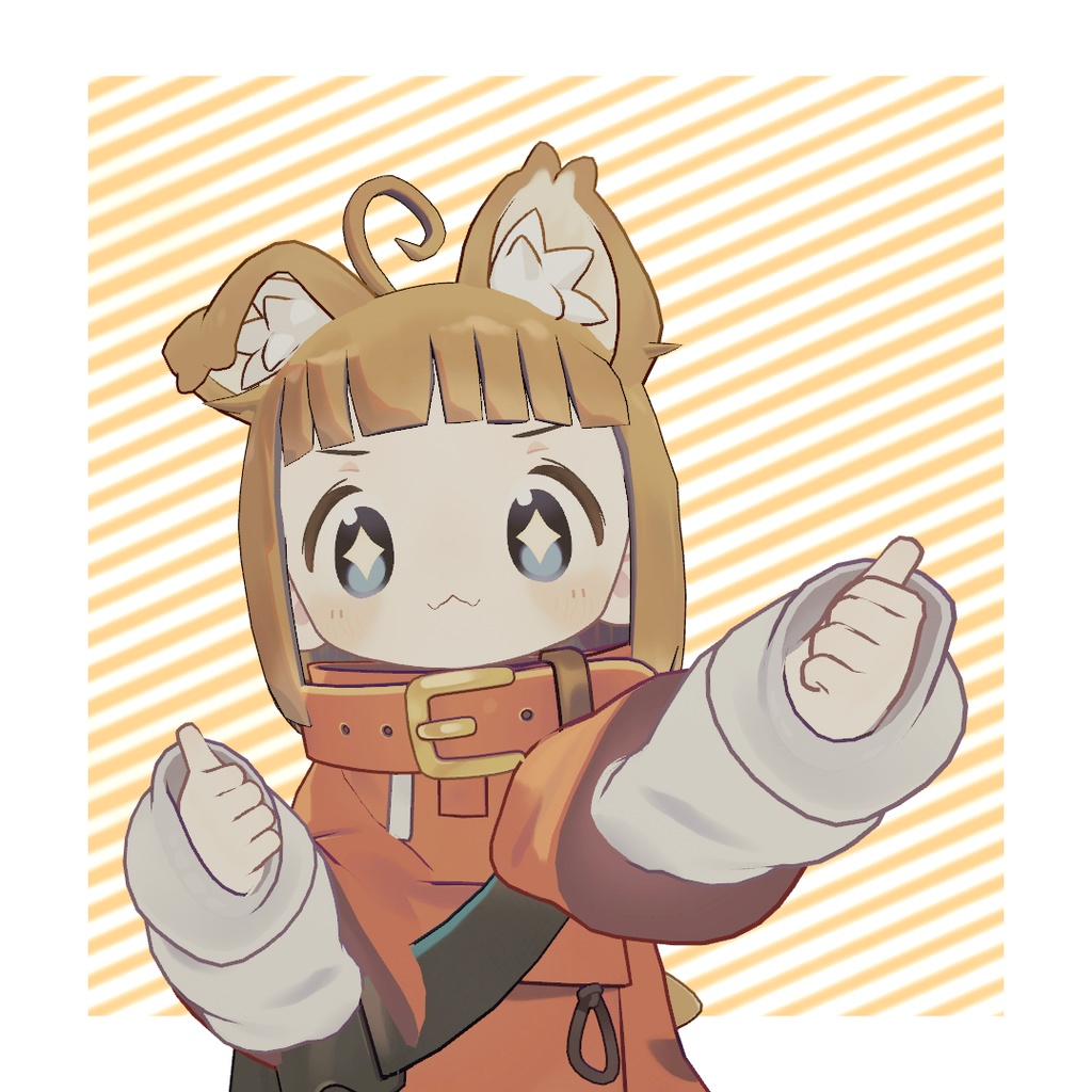 【VRC想定】まめひなた用おかっぱヘア02