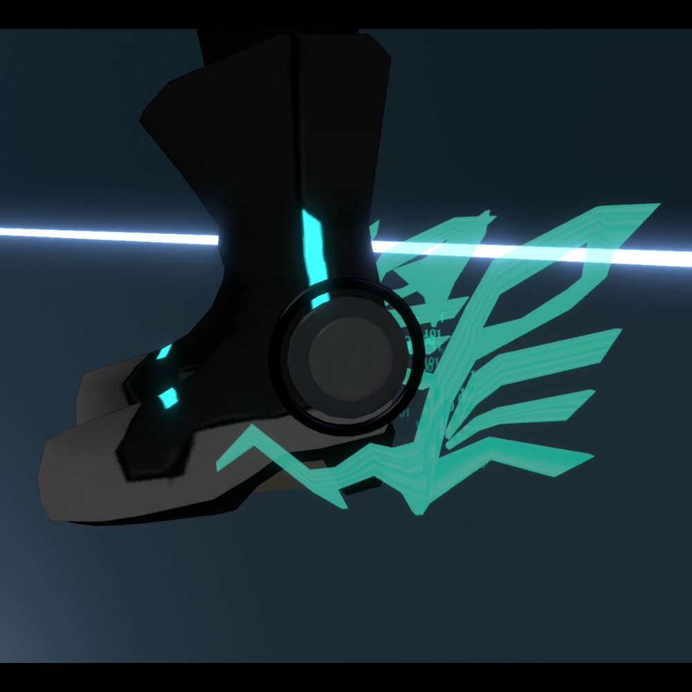 【VRC想定】パーティクル付きSF風FOOTWING