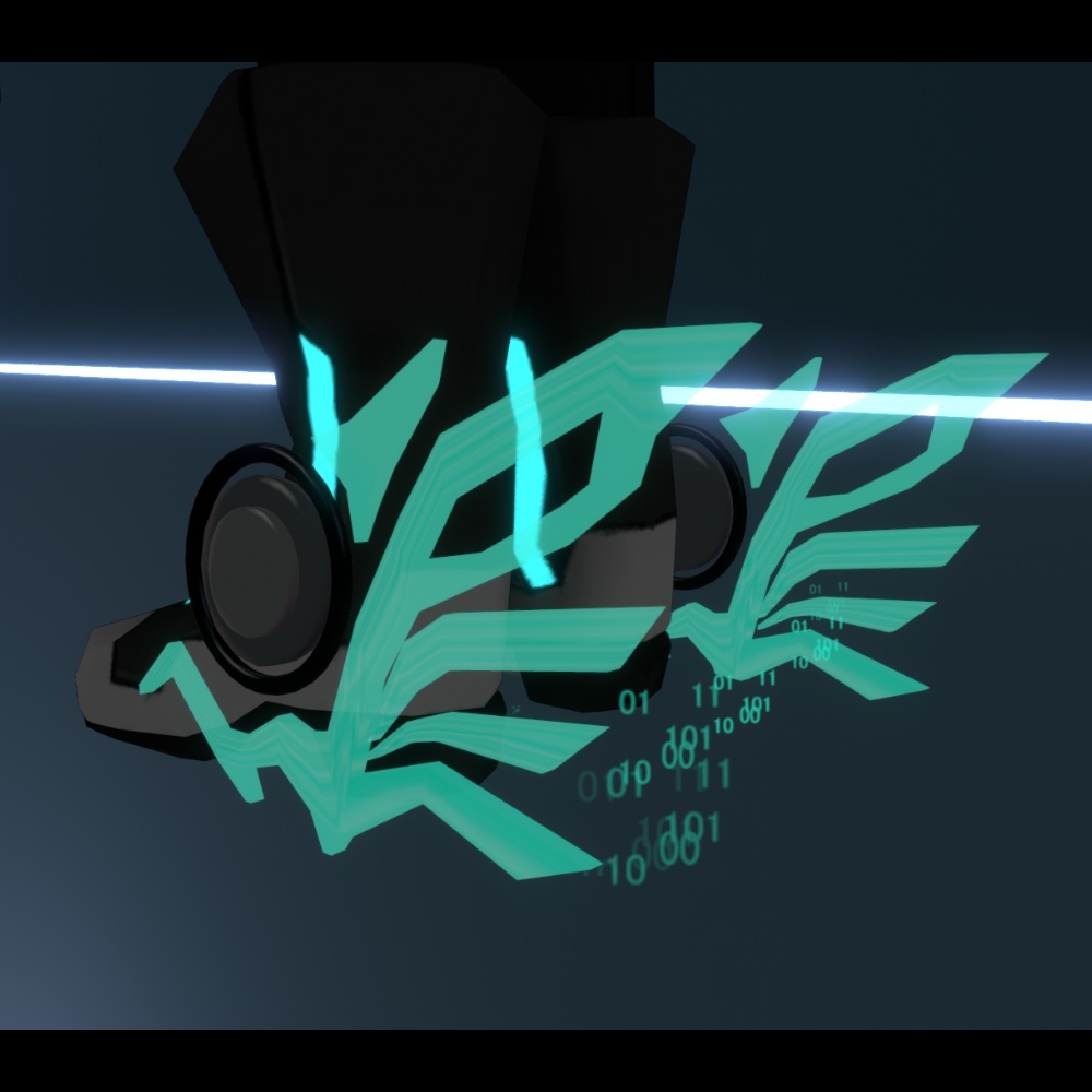 【VRC想定】パーティクル付きSF風FOOTWING