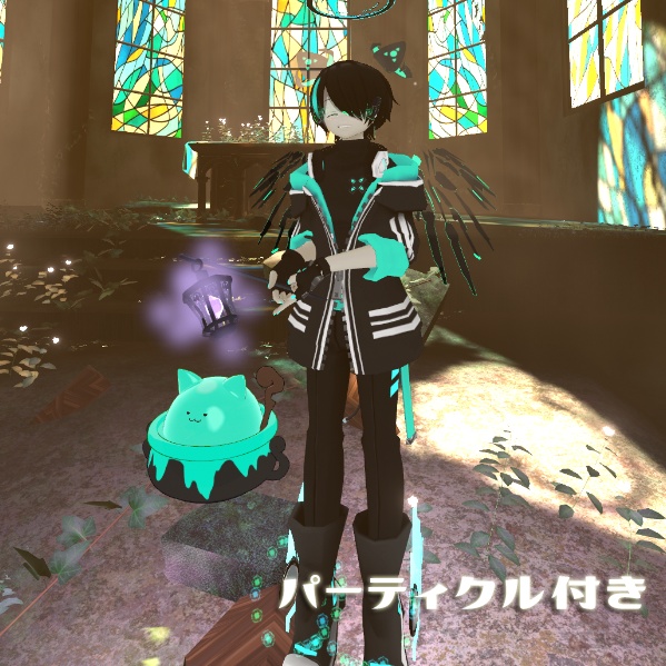 【VRChat想定】精霊の集まる魔鉱石ランタン