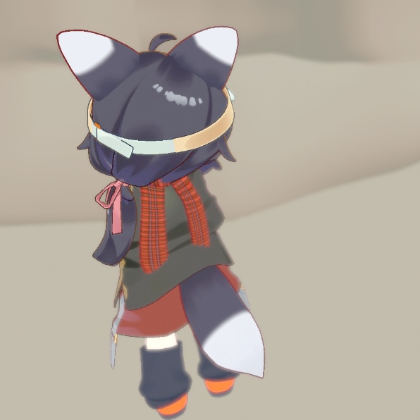 【VRChat想定】しんぷるなキツネ耳としっぽ【まめひなた対応】