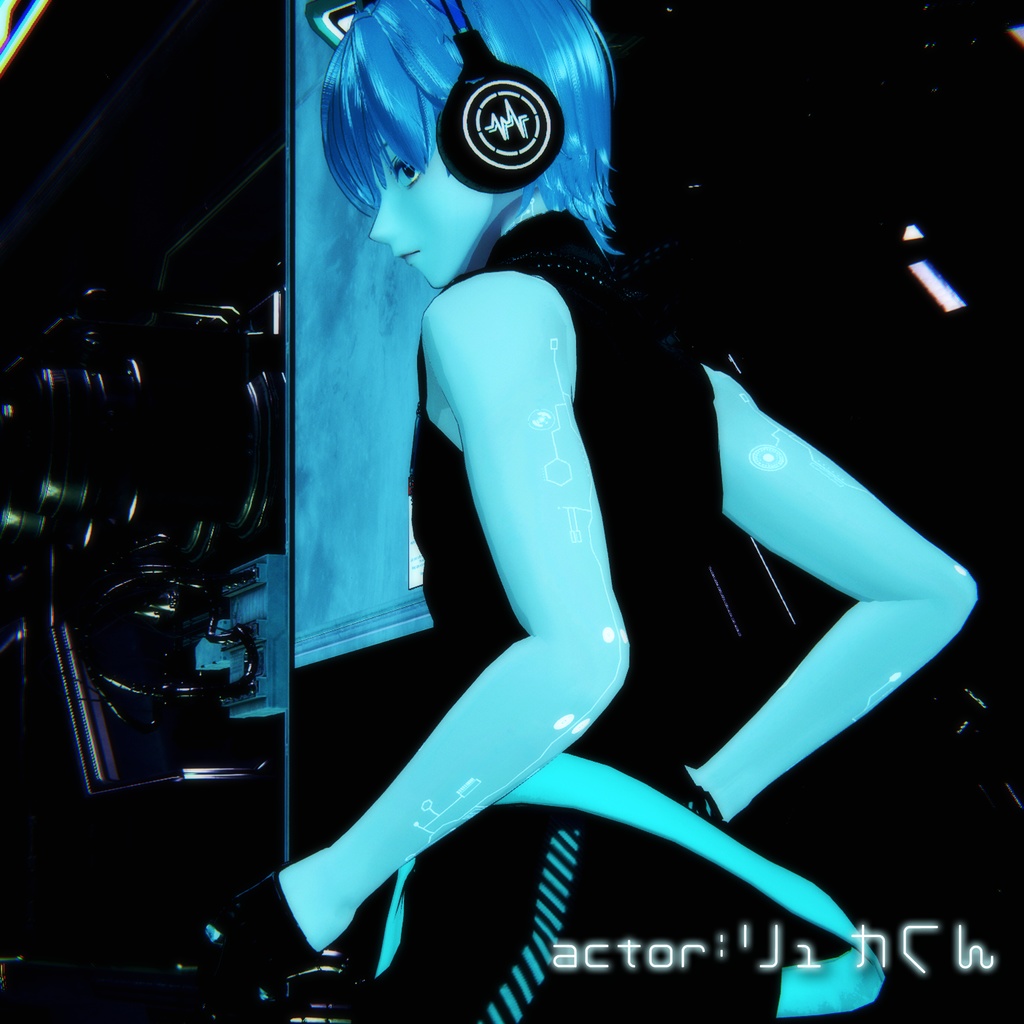 【VRC想定】サイバー風タトゥーテクスチャ【狛乃専用】