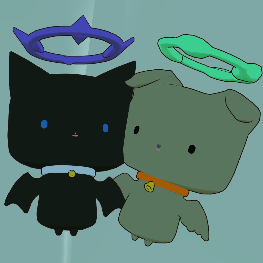 【VRChat想定】てんわん・あくにゃん【アバター】