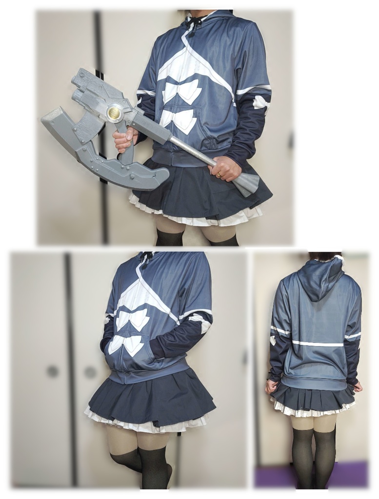 工廠科制服風ジップパーカー