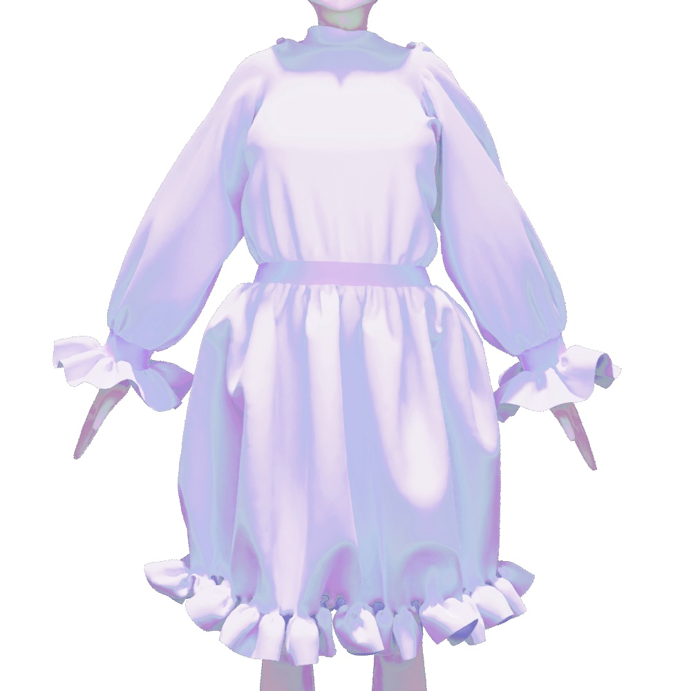 (FREE) Simple Frilled Dress 