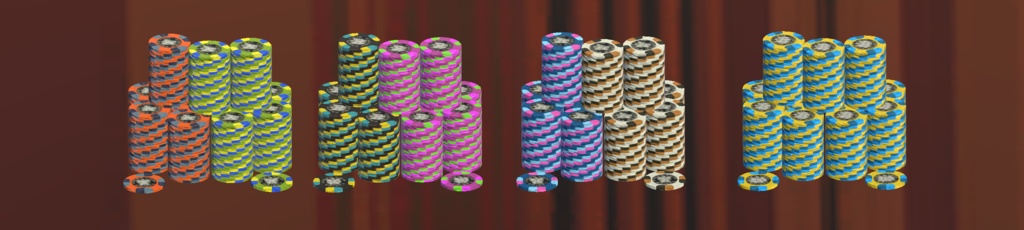 【3Dモデル】cluster向けポーカーチップ&テーブルセット