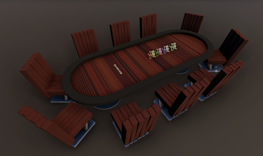 【3Dモデル】cluster向けポーカーチップ&テーブルセット