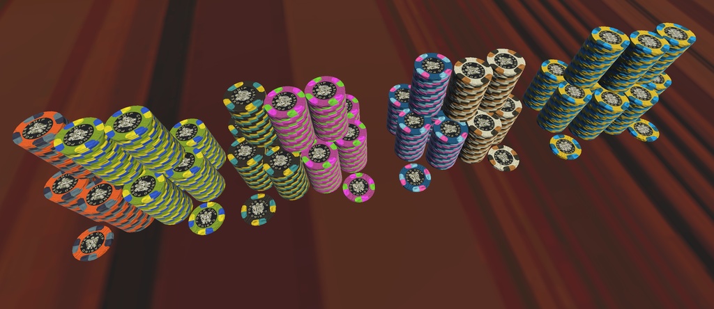 【3Dモデル】cluster向けポーカーチップ&テーブルセット