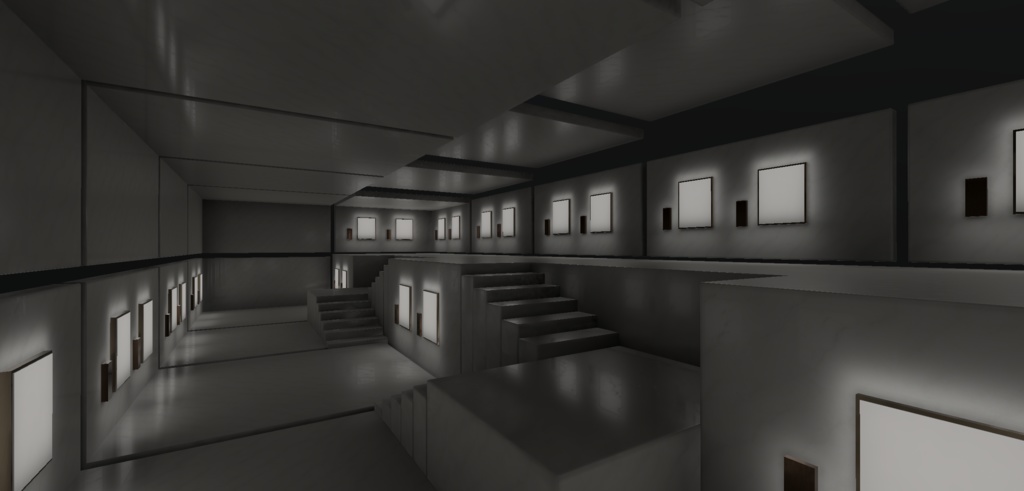 【3Dモデル】cluster向け展覧会ギャラリー3種_Vol.01_Stone_Ver1.00