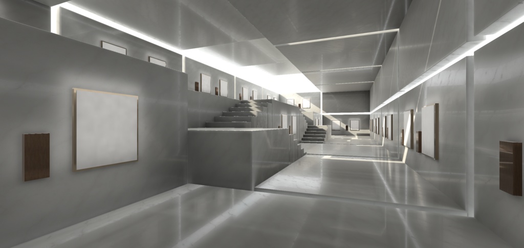 【3Dモデル】cluster向け展覧会ギャラリー3種_Vol.01_Stone_Ver1.00