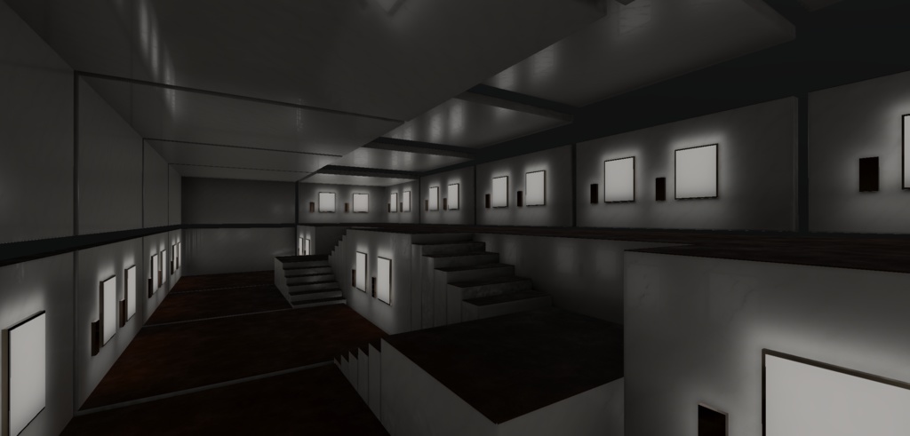 【3Dモデル】cluster向け展覧会ギャラリー3種_Vol.03_Stone&Velvet_Ver1.00