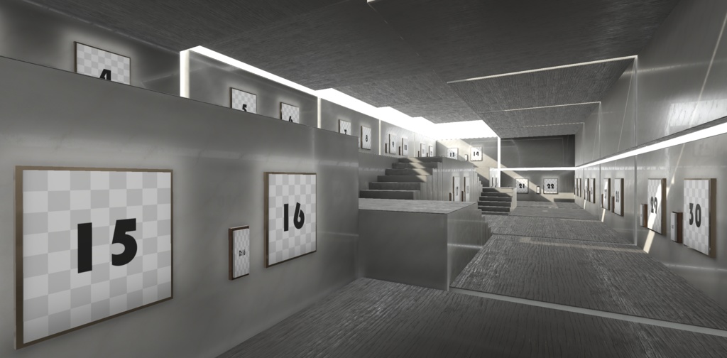 【3Dモデル】cluster向け展覧会ギャラリー3種_Vol.04_Stone&WoodCeiling_Ver1.00