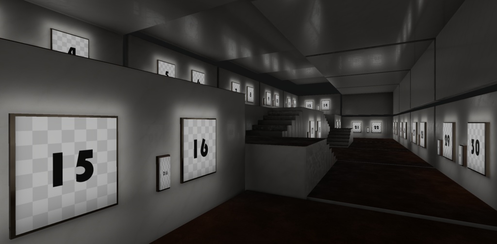 【3Dモデル】cluster向け展覧会ギャラリー12種ホワイト(バンドル版)_Ver1.00