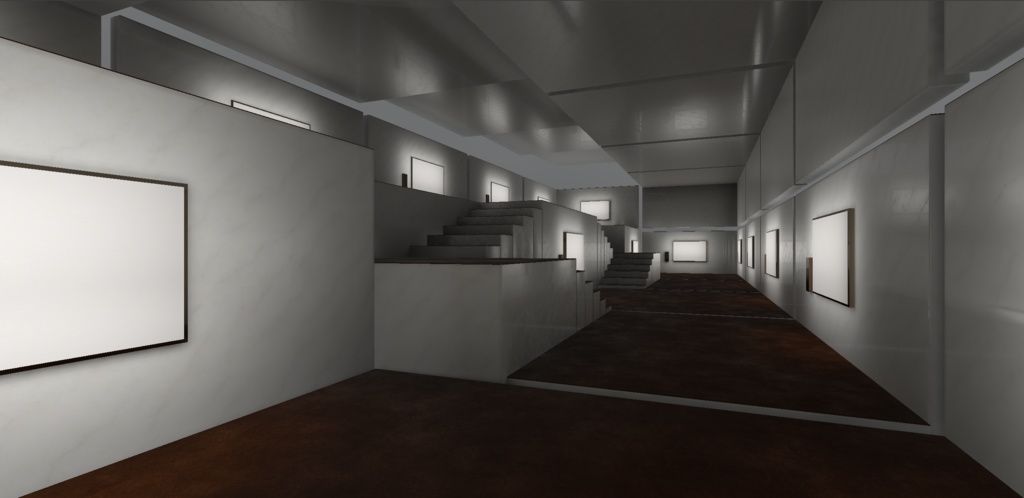 【3Dモデル】cluster向け展覧会ギャラリー12種ホワイト(バンドル版)_Ver1.00