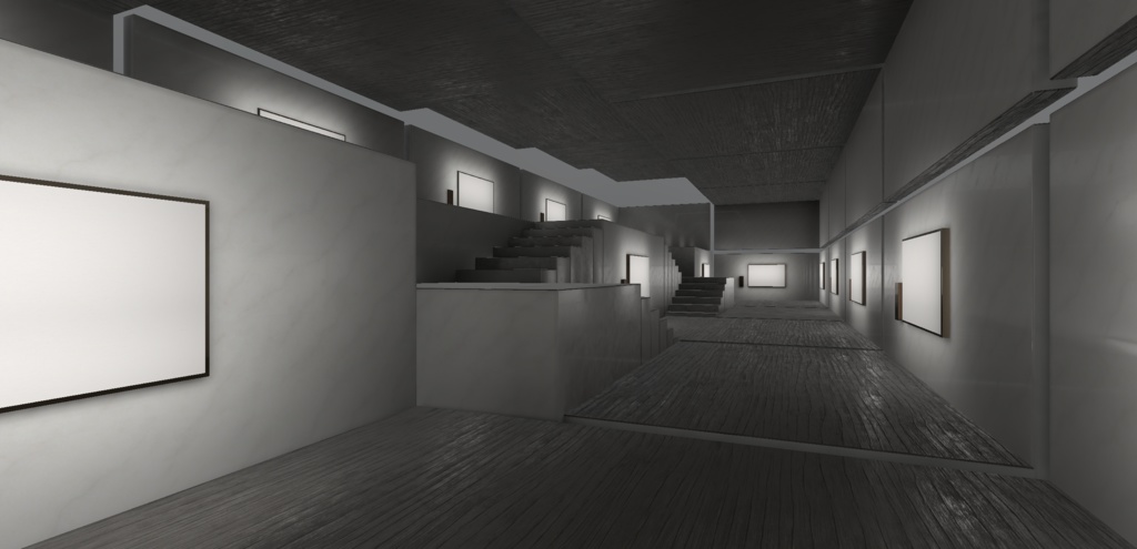 【3Dモデル】cluster向け展覧会ギャラリー12種ホワイト(バンドル版)_Ver1.00