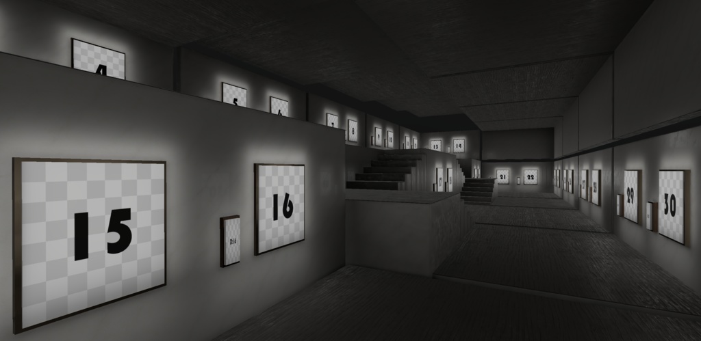 【3Dモデル】cluster向け展覧会ギャラリー12種ホワイト(バンドル版)_Ver1.00