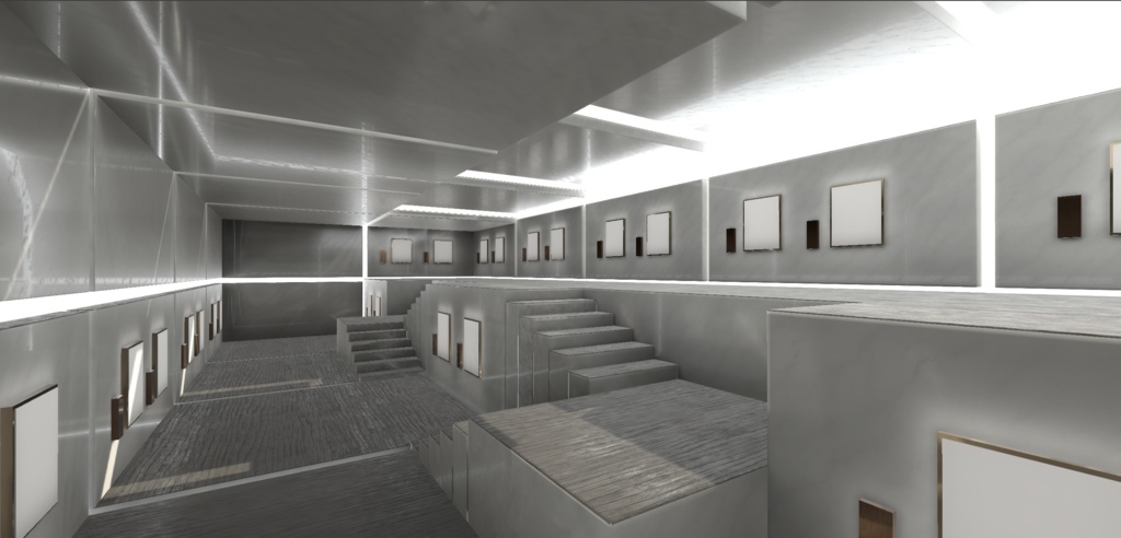 【3Dモデル】cluster向け展覧会ギャラリー12種ホワイト(バンドル版)_Ver1.00