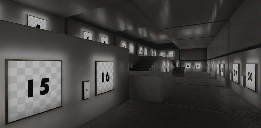 【3Dモデル】cluster向け展覧会ギャラリー12種ホワイト(バンドル版)_Ver1.00