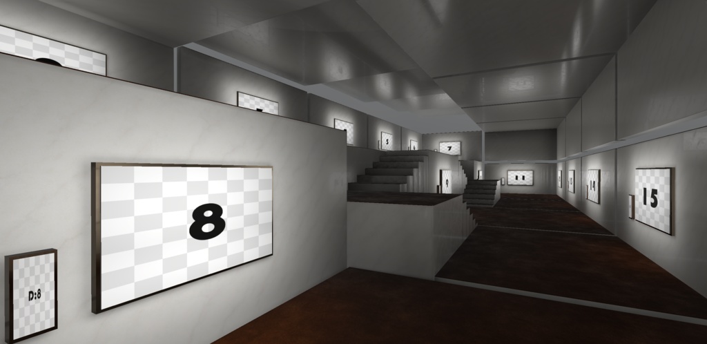 【3Dモデル】cluster向け展覧会ギャラリー12種ホワイト(バンドル版)_Ver1.00