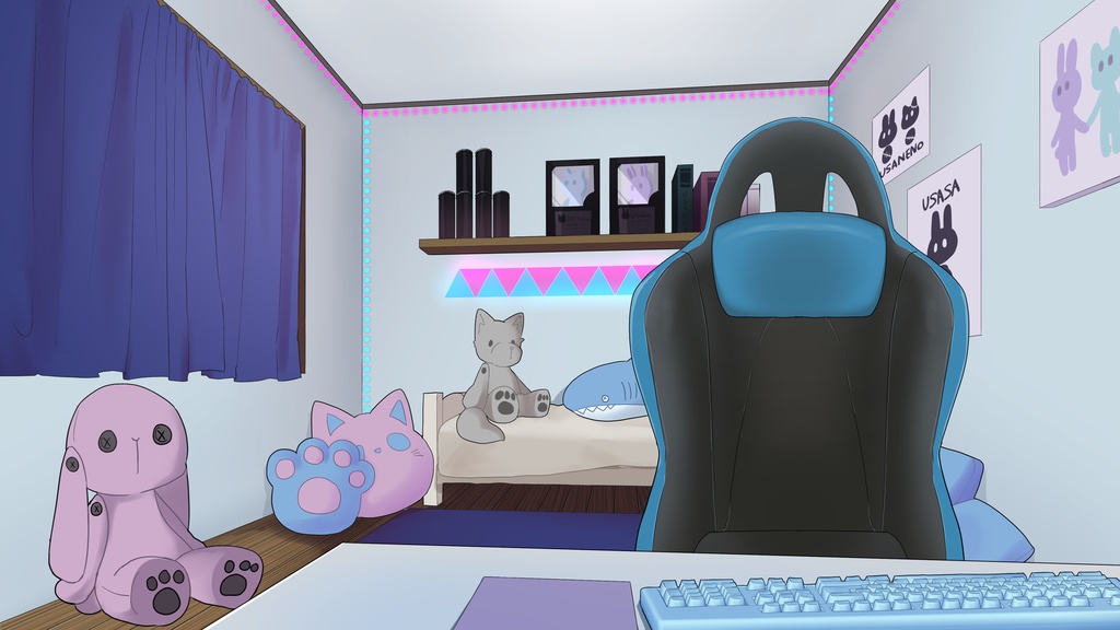 Vtuber/配信者向け 部屋 背景素材