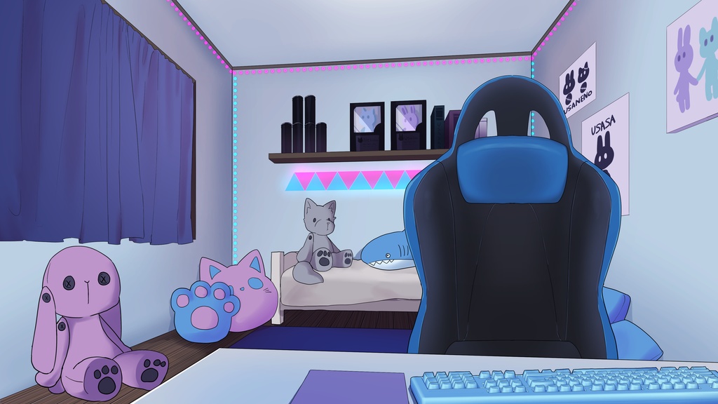 Vtuber/配信者向け 部屋 背景素材