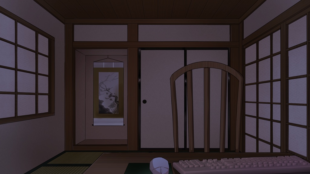 Vtuber/配信者向け 部屋 背景素材 【和室】