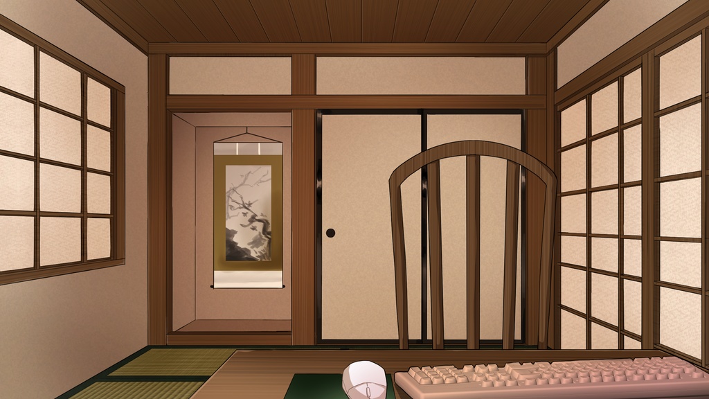 Vtuber/配信者向け 部屋 背景素材 【和室】