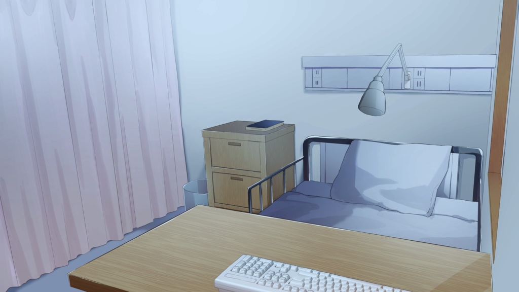 Vtuber/配信者向け 部屋 背景素材 【病室】