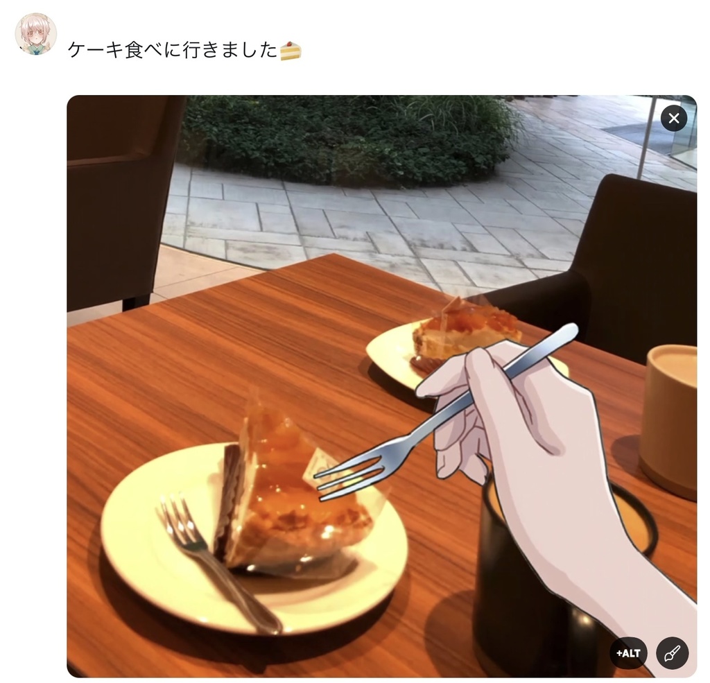 Vtuber/配信者向け 手 素材 外カメ風(右利き用・細身)