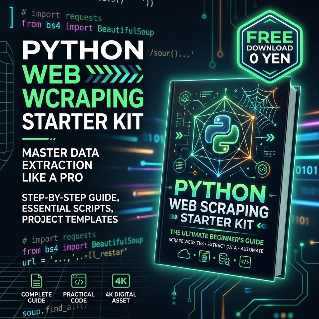【無料・商用可】Python Webスクレイピング即戦力スターターキット