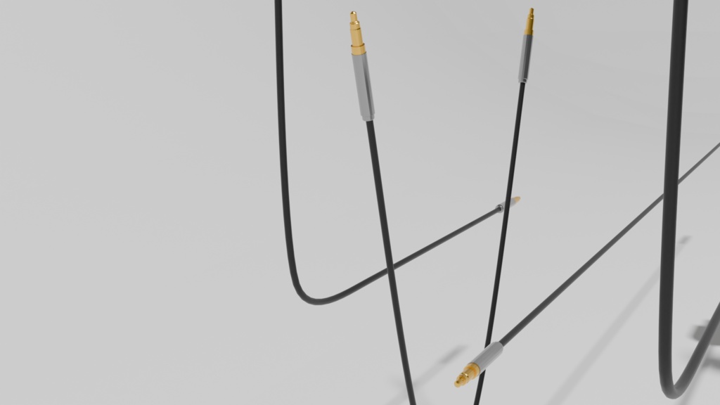 ケーブル4種セット(AC/USB-C/3.5mm/HDMI)【セパレート&統合】|Blend+FBX 3D