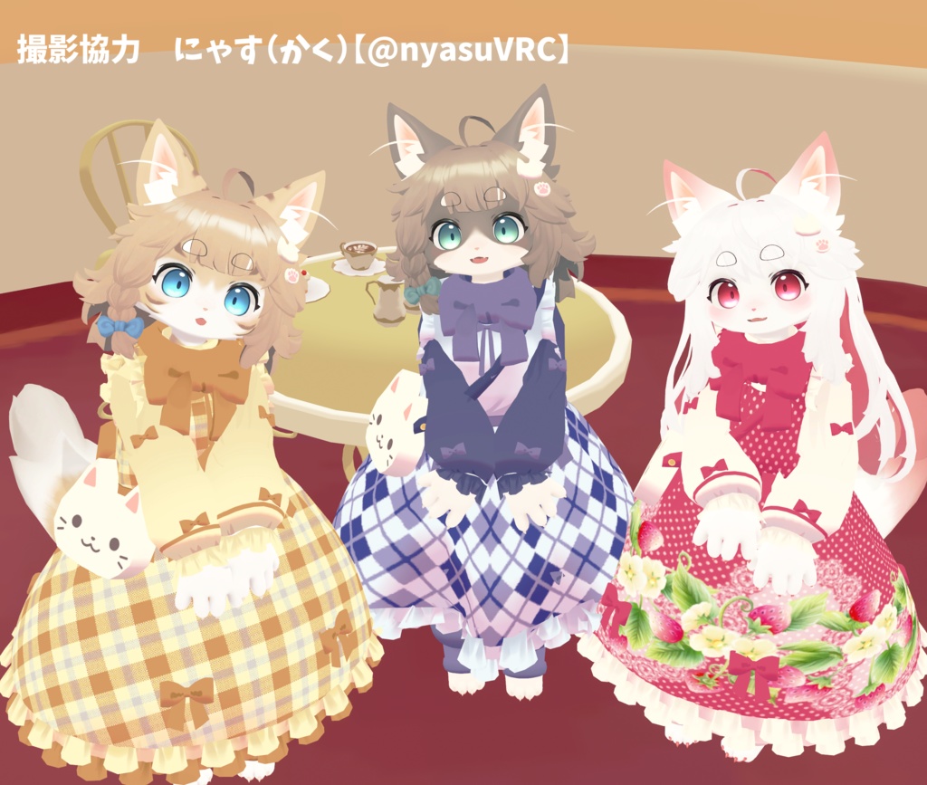 【Lina対応衣装】もこもこネコロリィタ