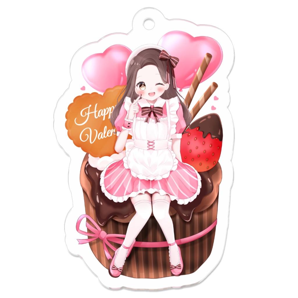 バレンタイン アクリルキーホルダー