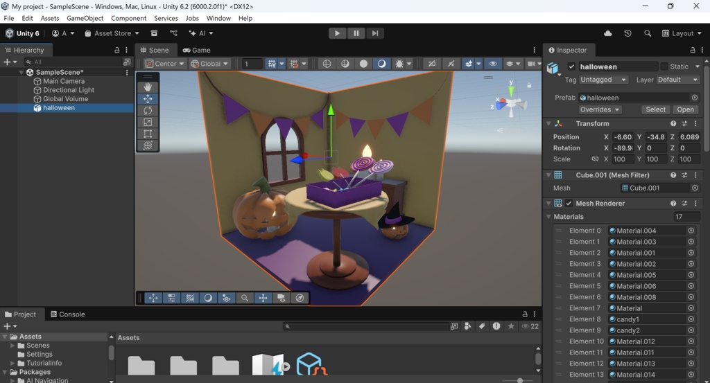 ハロウィンのお部屋