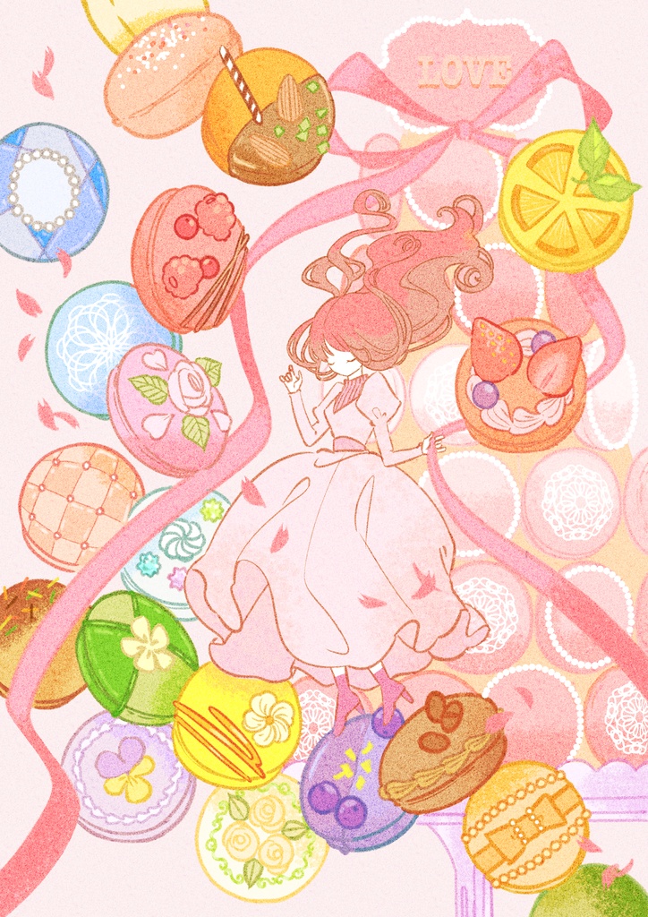 A4クリアファイル「マカロンラブロマンス」