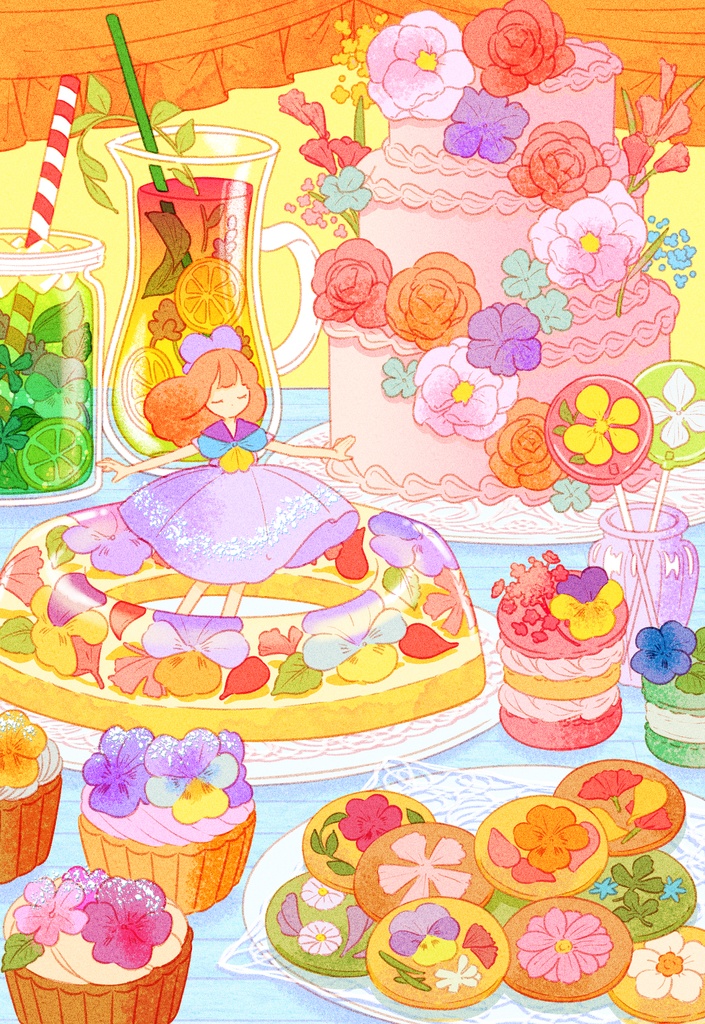 ★ポストカード「エディブルフラワー・カンディーレ」